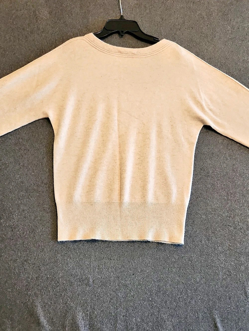 Talbots Pure Cashmere Crewneck Sweater Beige Women's Size Small Luxury Preppy
